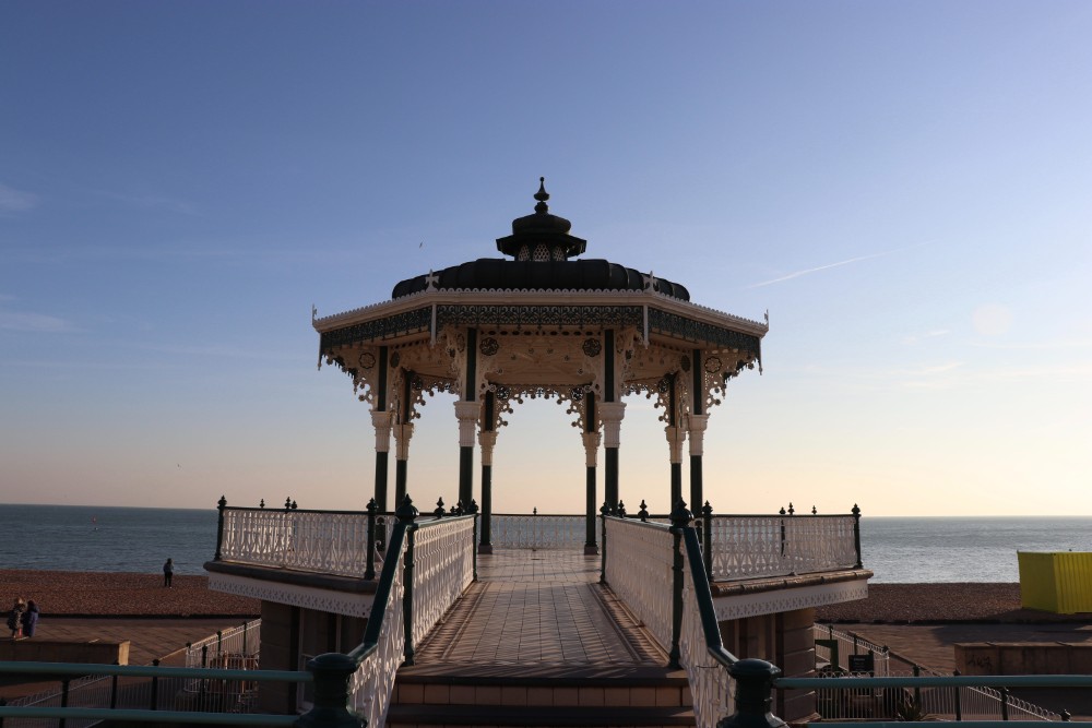 Brighton bandstand at dusk